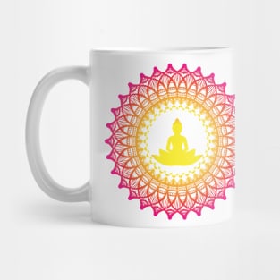 Enlightened Soul Buddha Silhouette Mandala Illustration Print Design GC-092-20 Mug